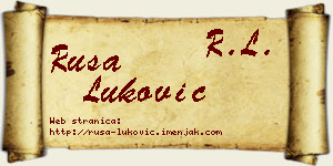 Rusa Luković vizit kartica